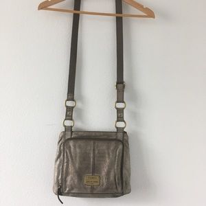 Fossil Canvas Crossbody Bag